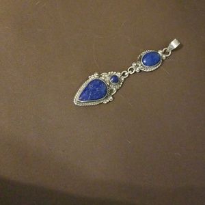 Lapis lazuli pendant, sterling